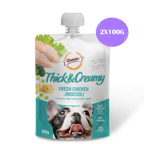 Gnawlers Chicken and Broccoli Thick and Creamy Dog Treats