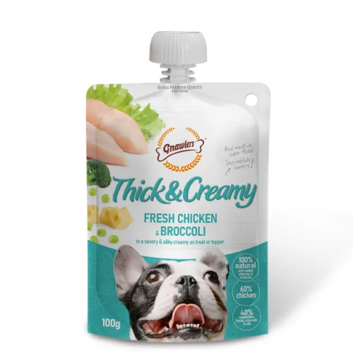 Gnawlers Chicken and Broccoli Thick and Creamy Dog Treats