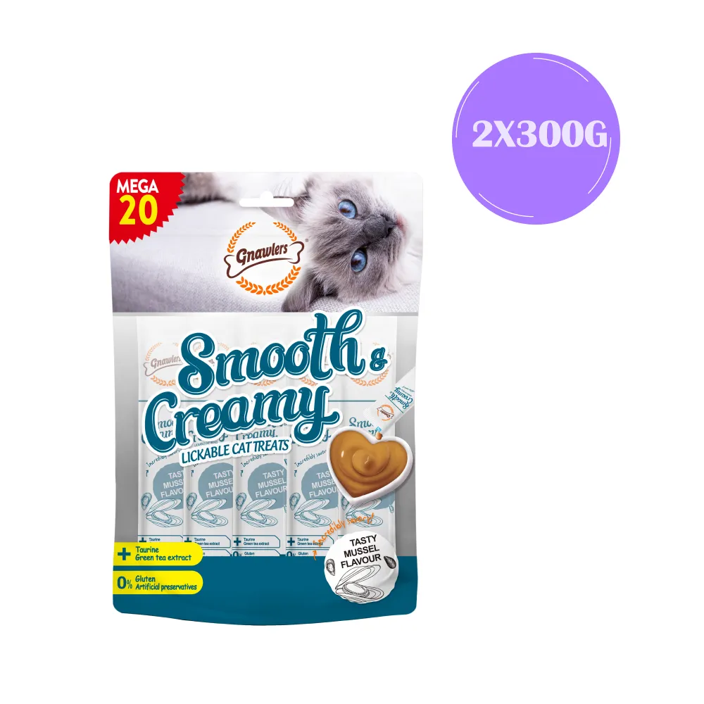 Gnawlers Mussel Flavour Creamy Cat Treats (300g)