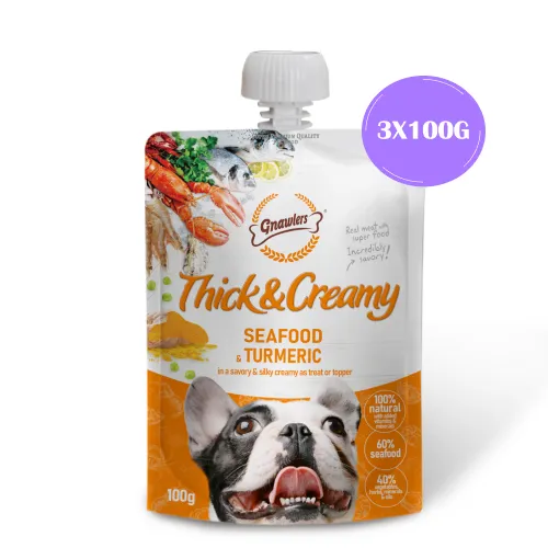 Gnawlers Seafood and Turmeric Thick and Creamy Dog Treats