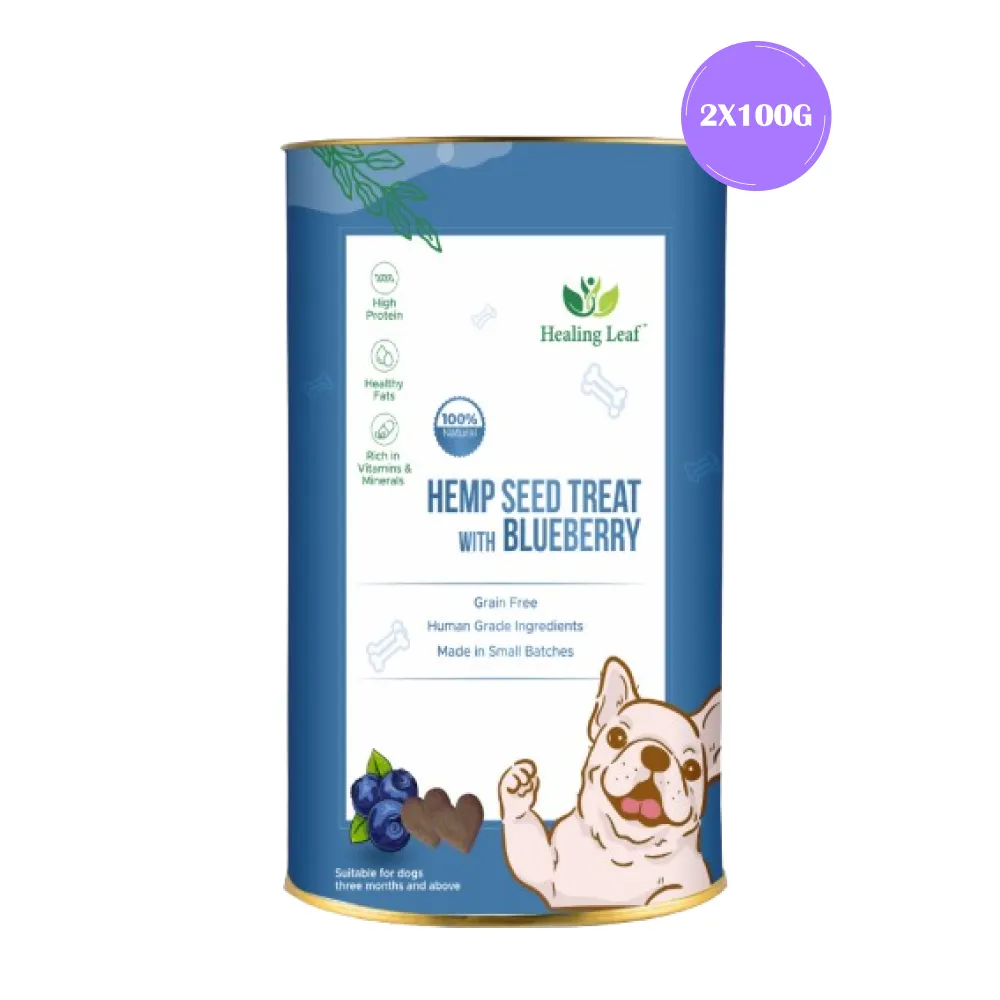 Healing Leaf Hemp Blueberry Dog Treats