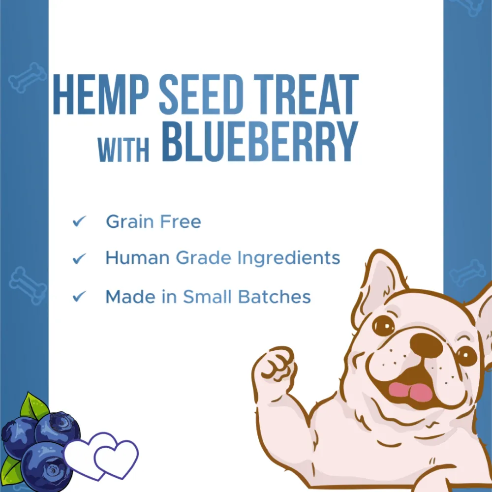 Healing Leaf Hemp Blueberry Treats and Skatrs Treat Hider Toy Combo for Dogs