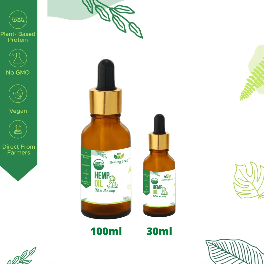 Healing Leaf Hemp Oil for Pets and Fresh For Paws Lamb On The Go Dog Wet Food Combo