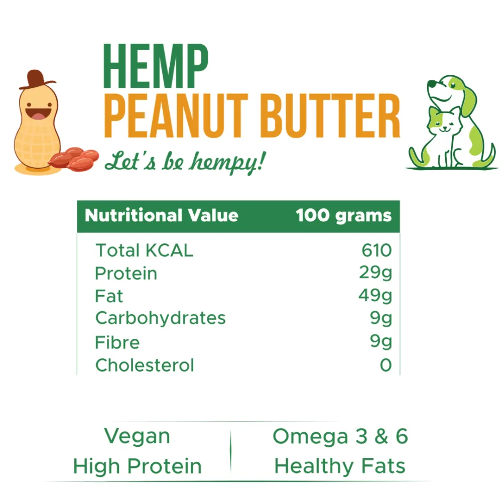 Healing Leaf Hemp Peanut Butter and Beaphar Top 10 Multi Vitamin Supplement for Dogs and Cats Combo