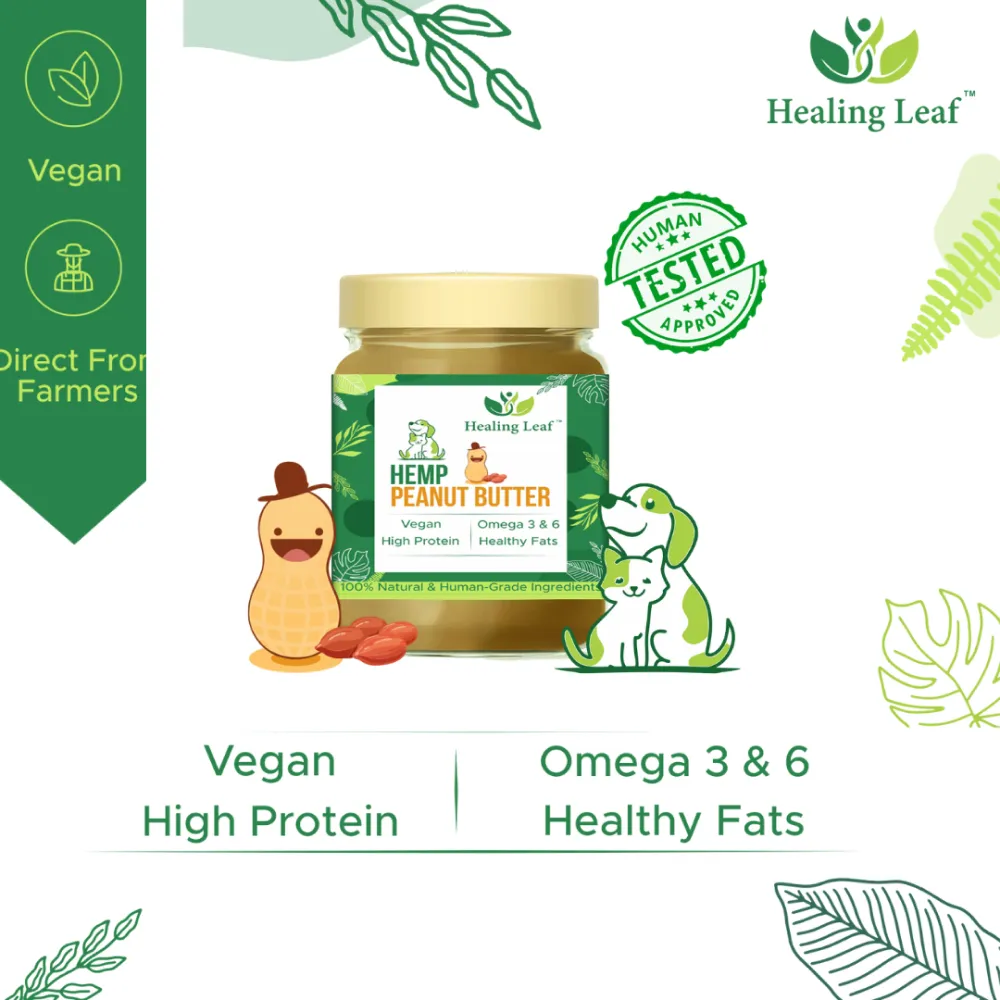 Healing Leaf Hemp Peanut Butter and Kong Classic Toy Combo for Dogs