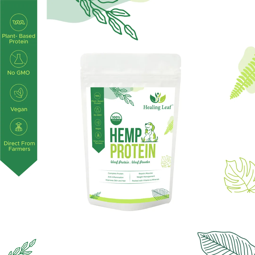 Healing Leaf Hemp Protien Powder for Pets and Fresh For Paws Eggstravaganza Dog Wet Food Combo