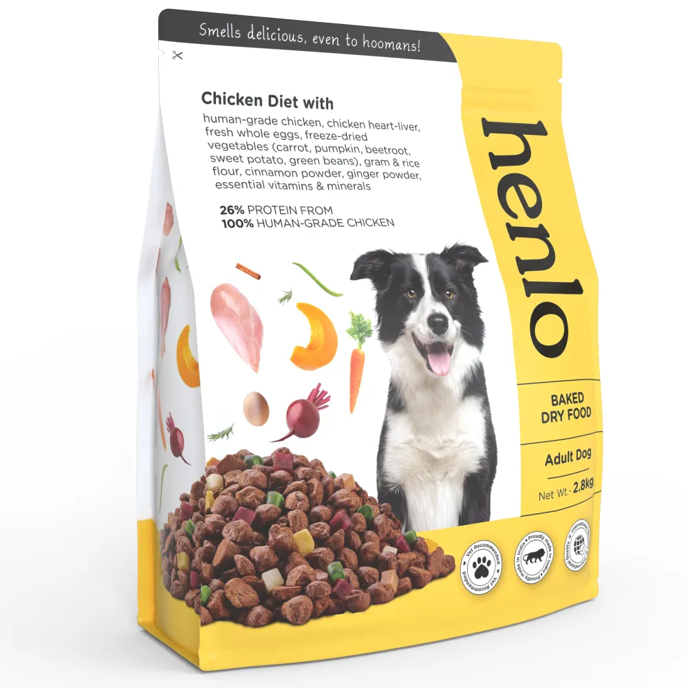 Henlo Baked Adult Dry Food and Royal Canin Loaf In Gravy Shih Tzu Adult Wet Food Combo