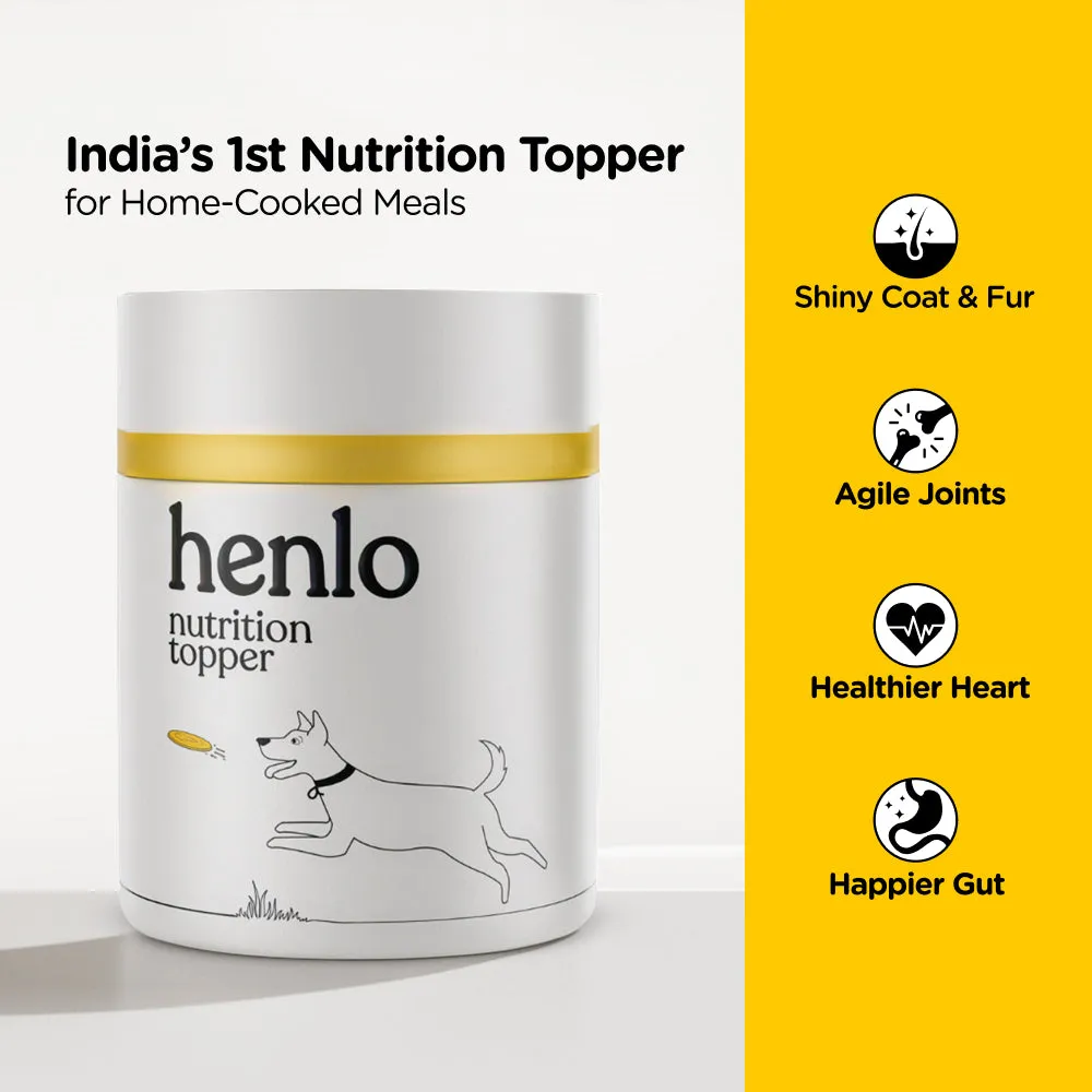 Henlo Everyday Topper for Home Cooked Food and Chicken Pops Treats for Dogs Combo