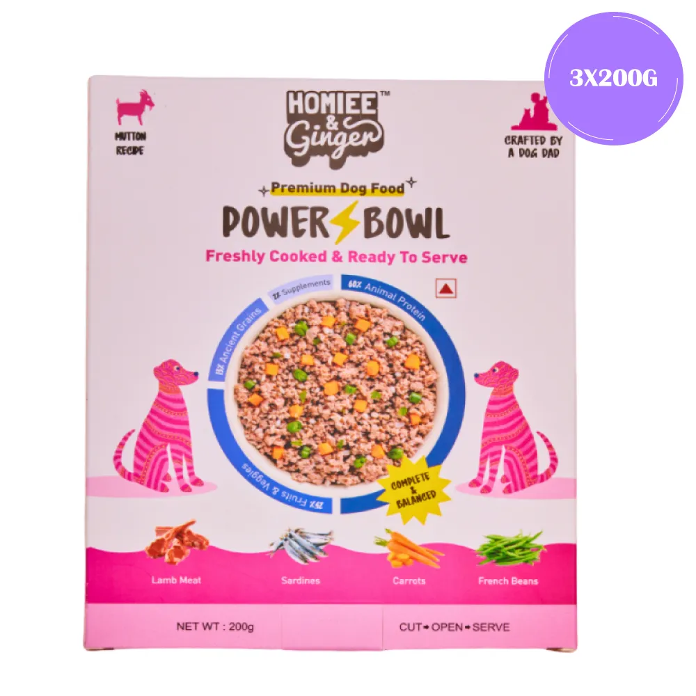 Homiee & Ginger Power Bowl Surf & Turf Fresh Food for Dogs