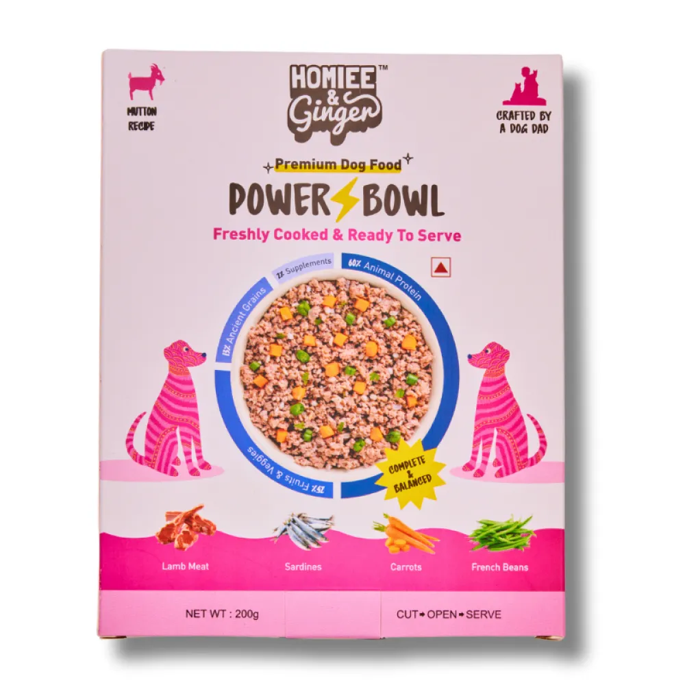 Homiee & Ginger Power Bowl Surf & Turf Fresh Food for Dogs