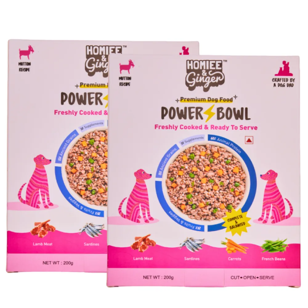 Homiee & Ginger Power Bowl Surf & Turf Fresh Food for Dogs