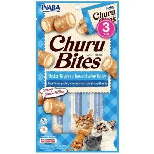 INABA Churu Bites Chicken Recipe Wraps Tuna with Scallop Recipe Cat Treats