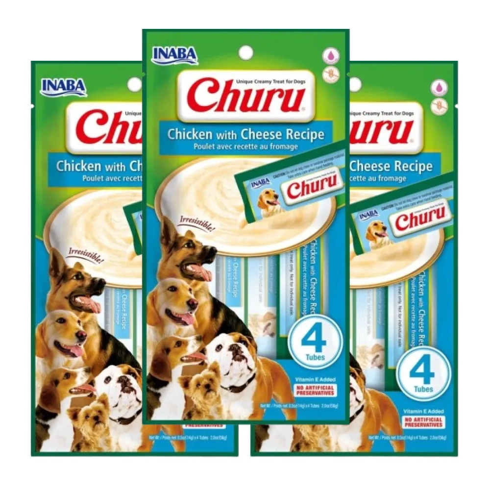 INABA Churu Chicken with Cheese Flavour Dog Treats