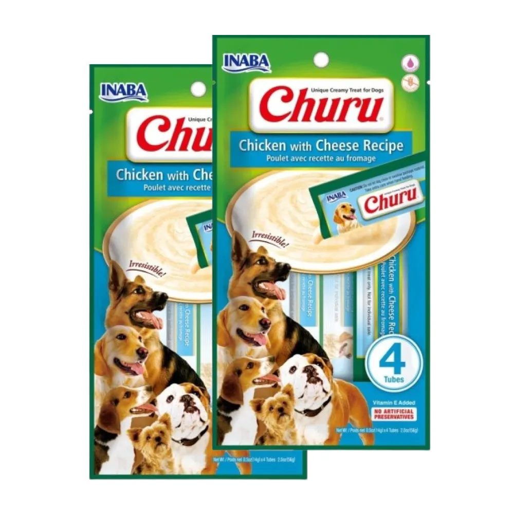 INABA Churu Chicken with Cheese Flavour Dog Treats