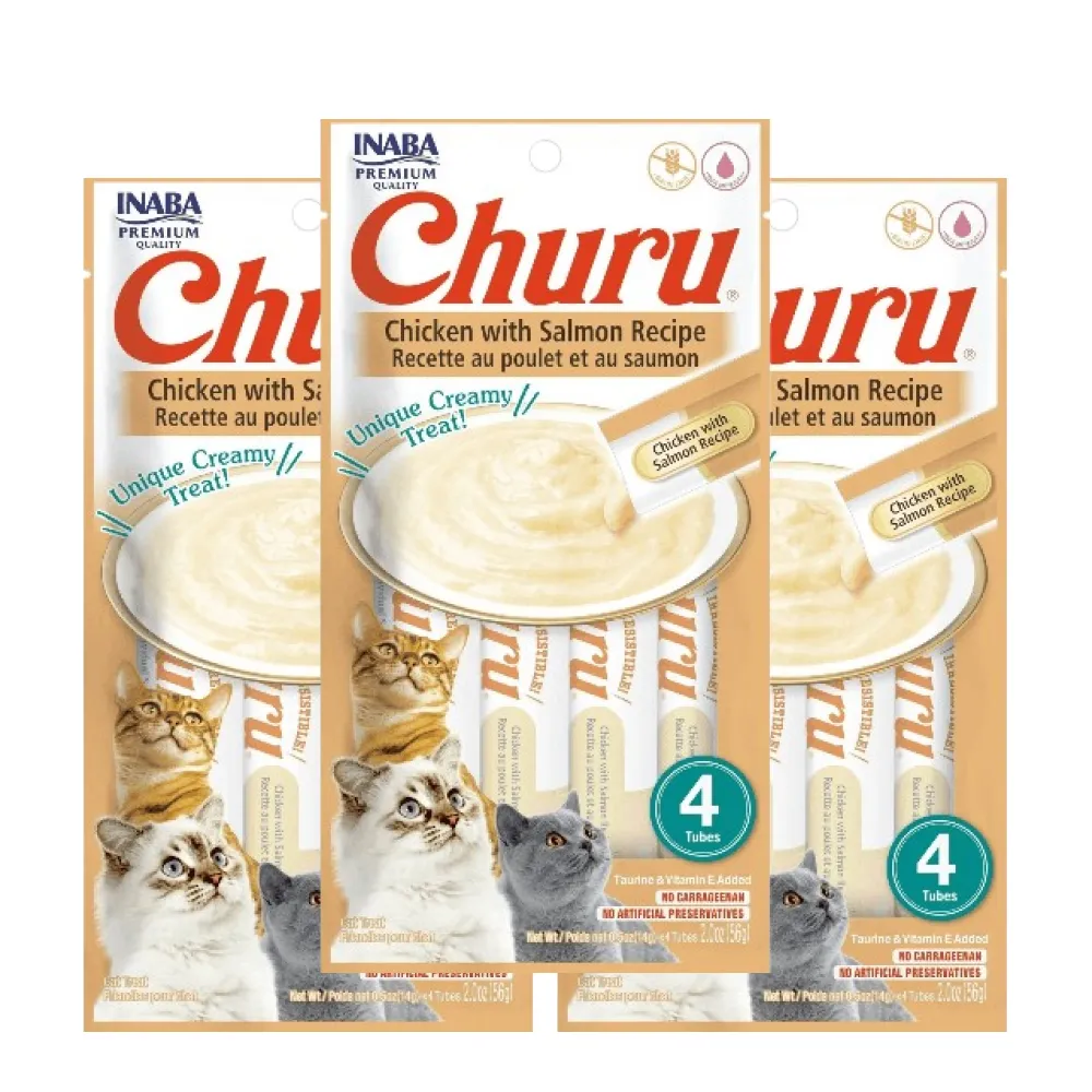 INABA Churu Chicken with Salmon Cat Treats