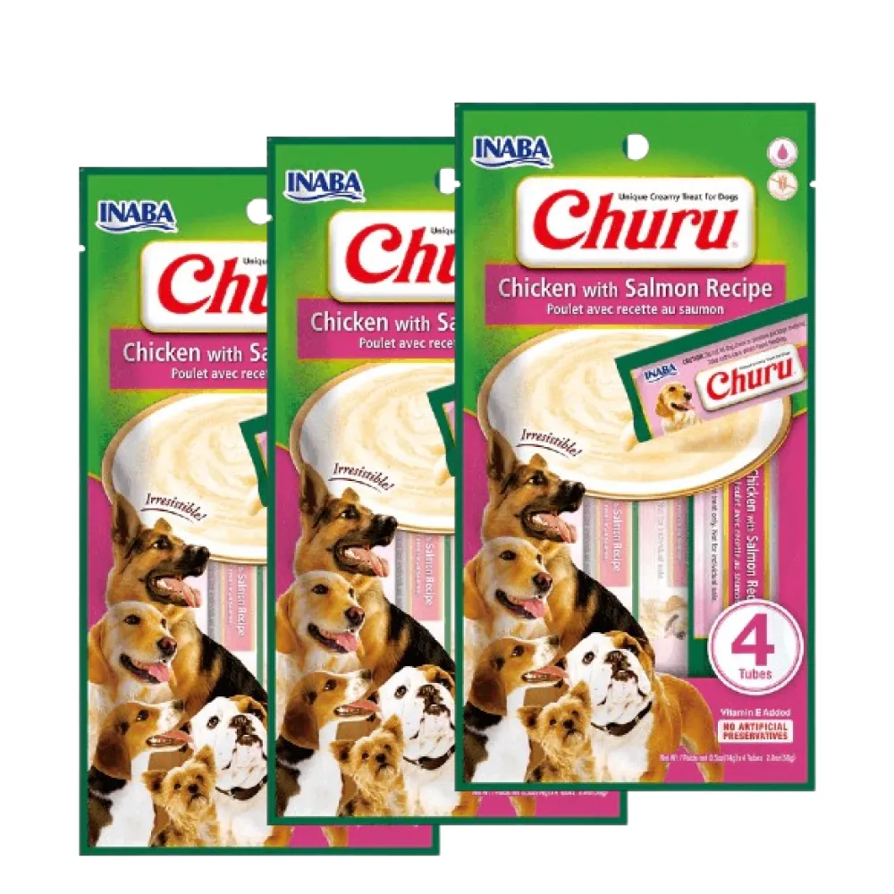 INABA Churu Chicken with Salmon Flavour Dog Treats
