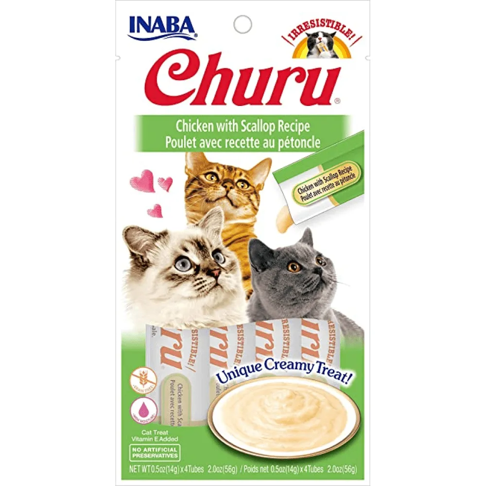 INABA Churu Chicken with Scallop Cat Treats