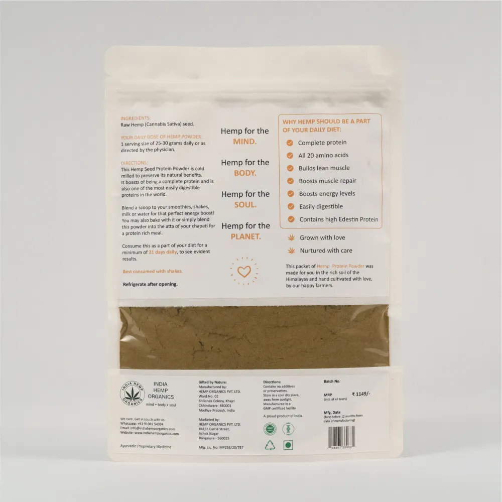 India Hemp Organics Hemp Protein Powder for Dogs and Cats