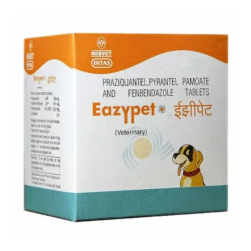 Intas Eazypet Dog Deworming Tablet (10 tablets) and Intas Pomisol Ear Drops for Dogs & Cats (15ml) Combo