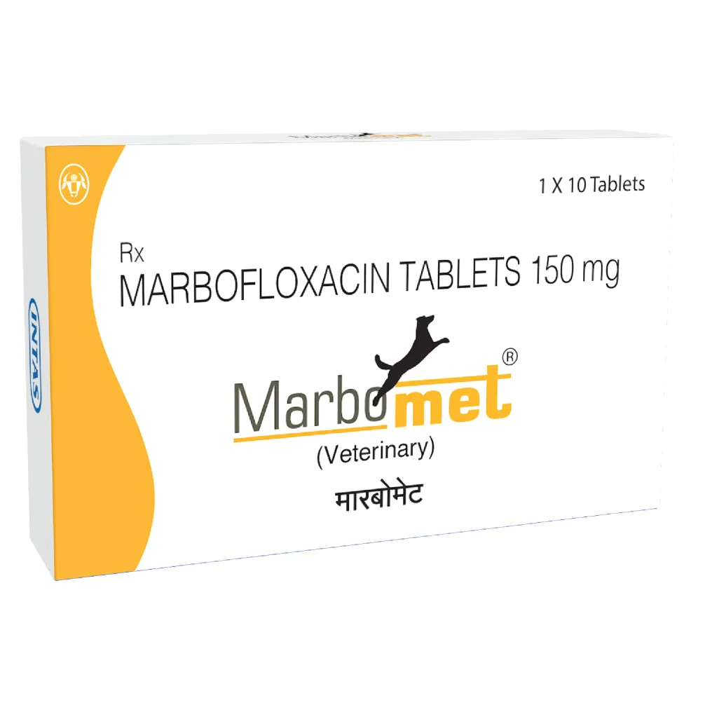 Intas Marbomet 150mg (Marbofloxacin)Tablets for Dogs & Cats