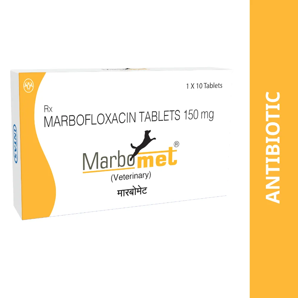 Intas Marbomet 150mg (Marbofloxacin)Tablets for Dogs & Cats