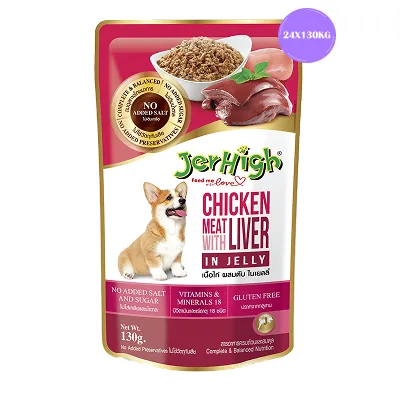 JerHigh Chicken with Liver in Jelly Dog Wet Food