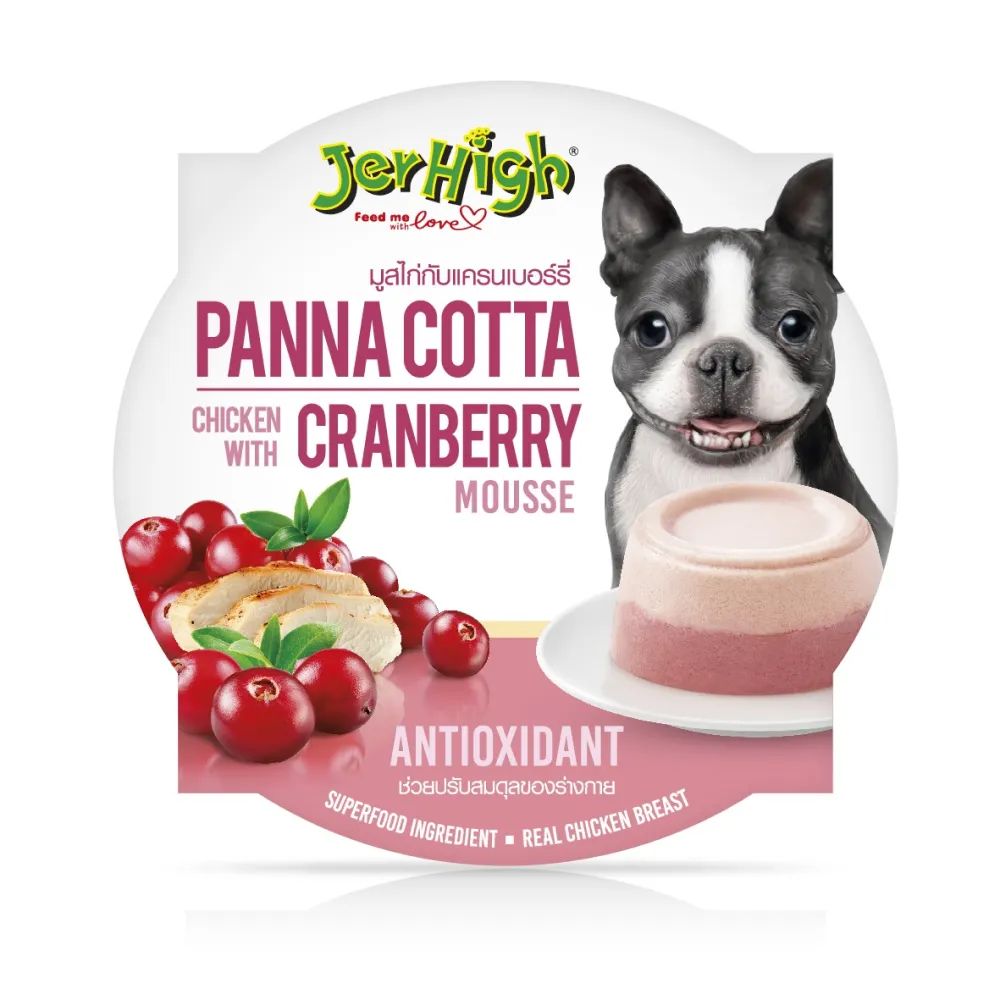 JerHigh Panna Cotta Chicken with Cranberry Mousse Dog Wet Food