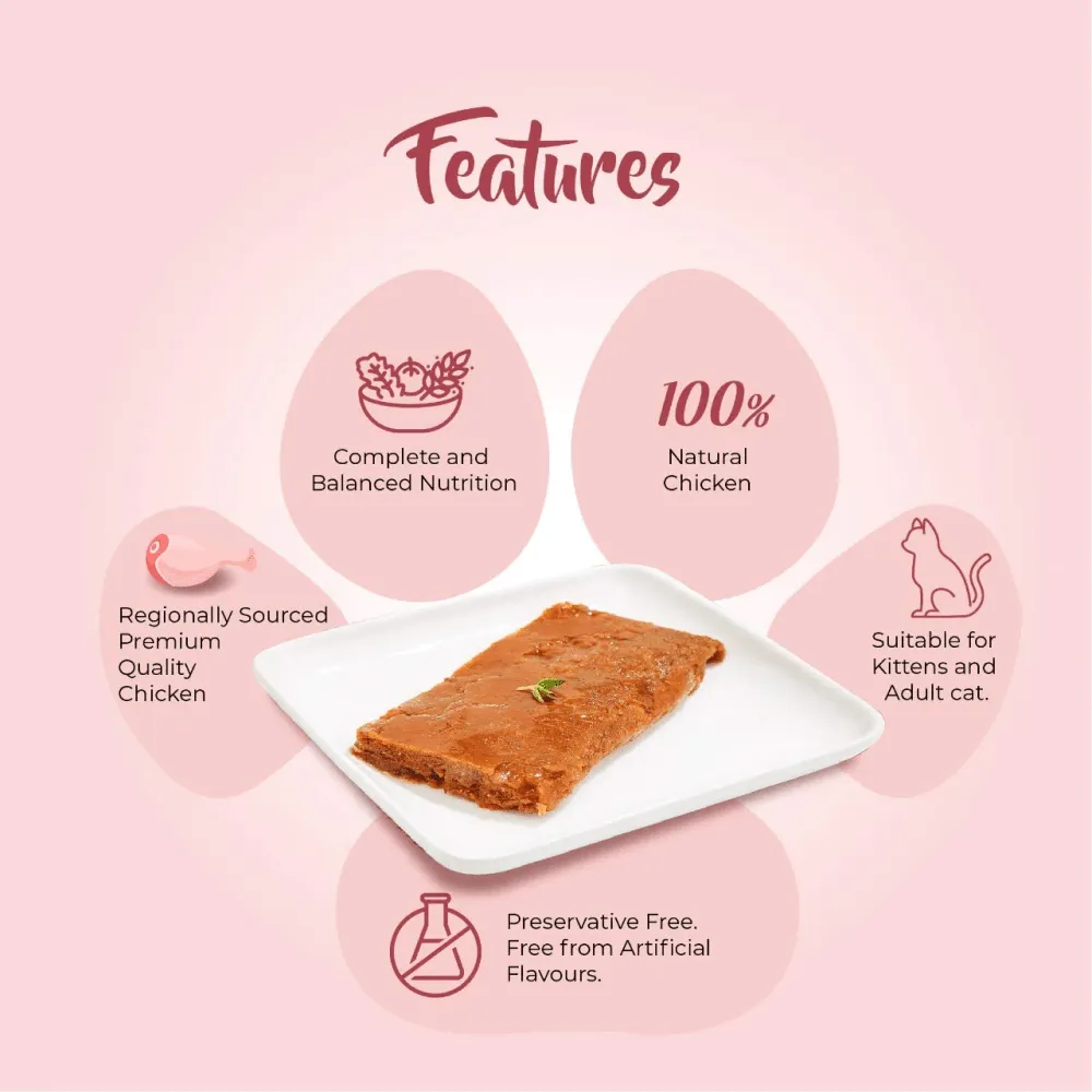 Kennel Kitchen Chicken in Jelly Wet Food and Creameroo Chicken with Mackerel Creamy Treats for Cats Combo