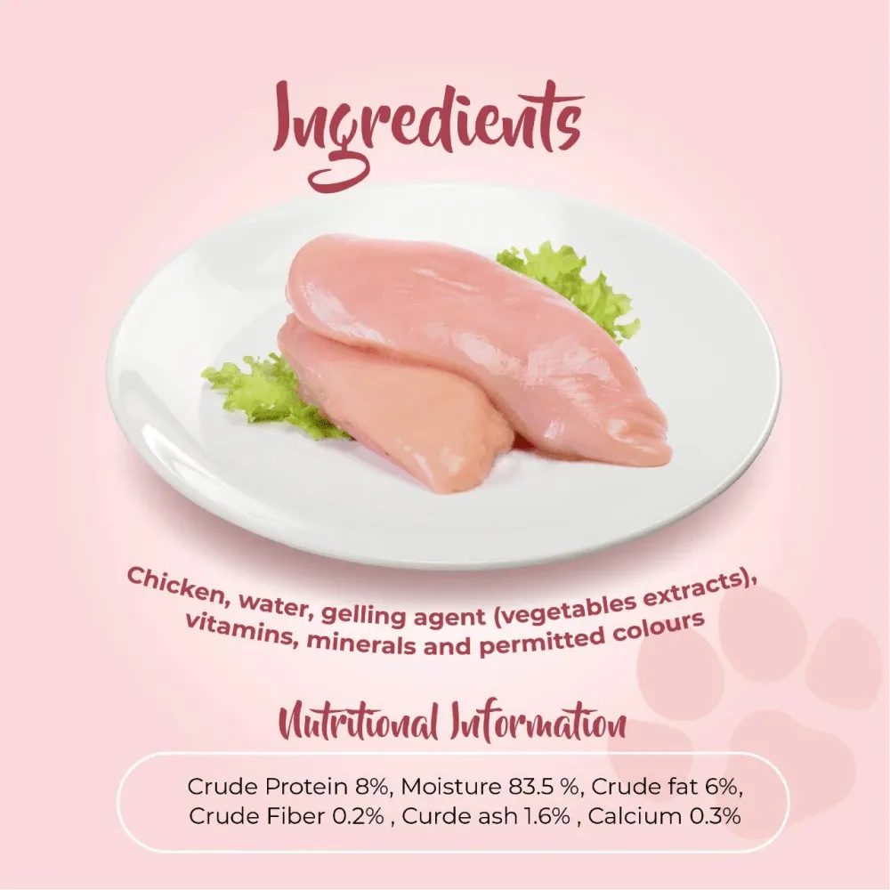 Kennel Kitchen Chicken in Jelly Wet Food and Creameroo Chicken with Mackerel Creamy Treats for Cats Combo