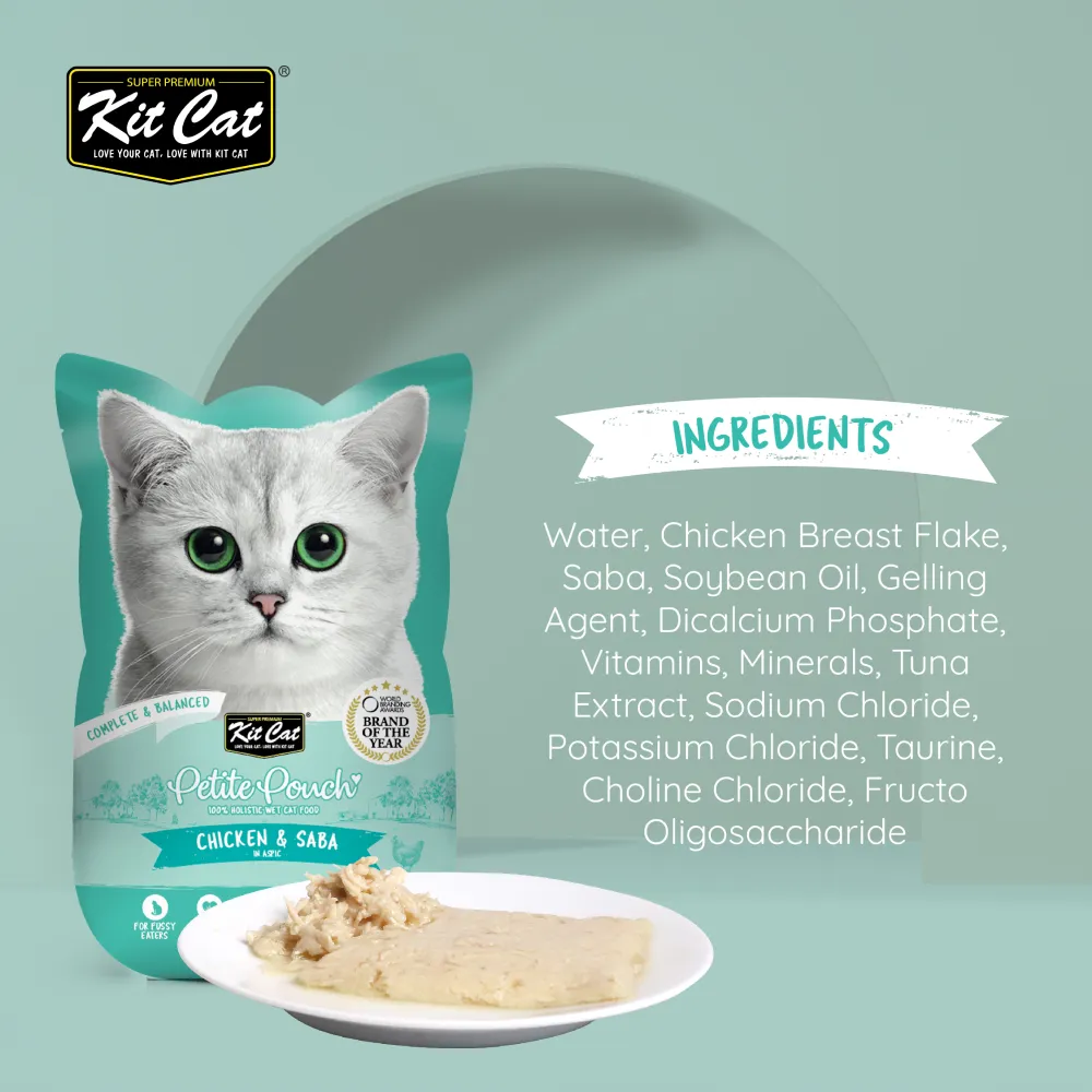 Kit Cat Chicken and Saba in Aspic Cat Wet Food