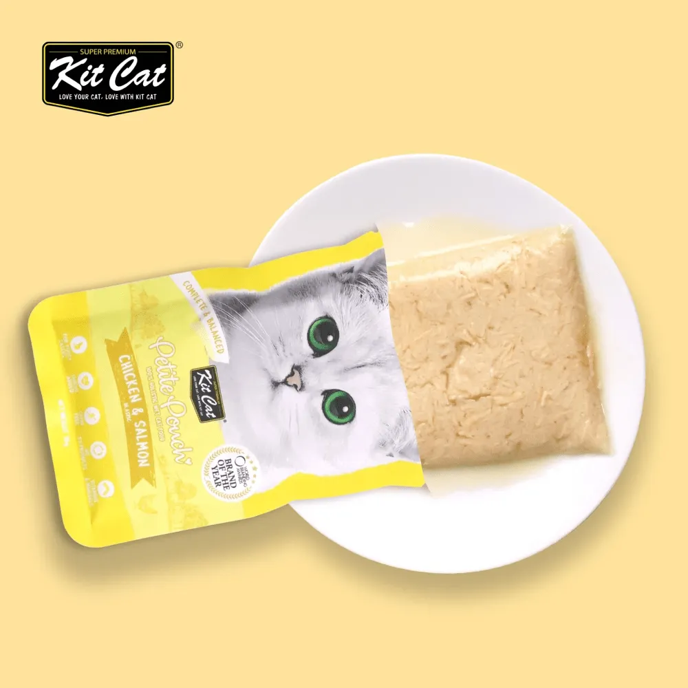 Kit Cat Chicken and Tuna and Chicken and Salmon Cat Wet Food Combo