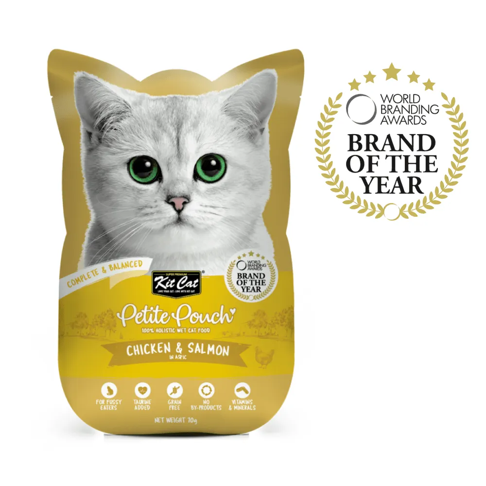 Kit Cat Chicken and Tuna and Chicken and Salmon Cat Wet Food Combo