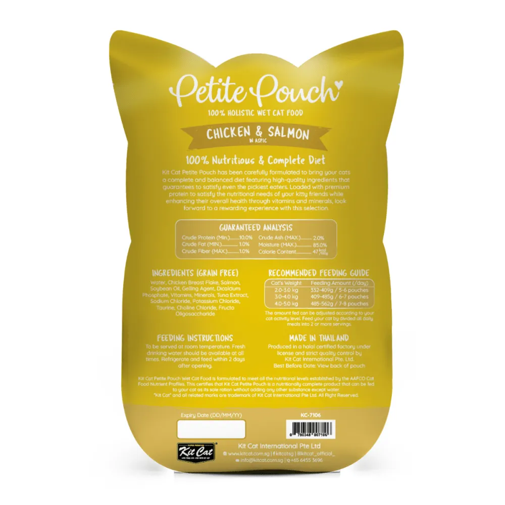 Kit Cat Chicken and Tuna and Chicken and Salmon Cat Wet Food Combo