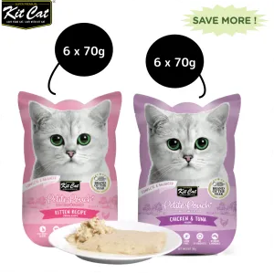 Kit Cat Chicken and Tuna and Chicken Cat Wet Food Combo
