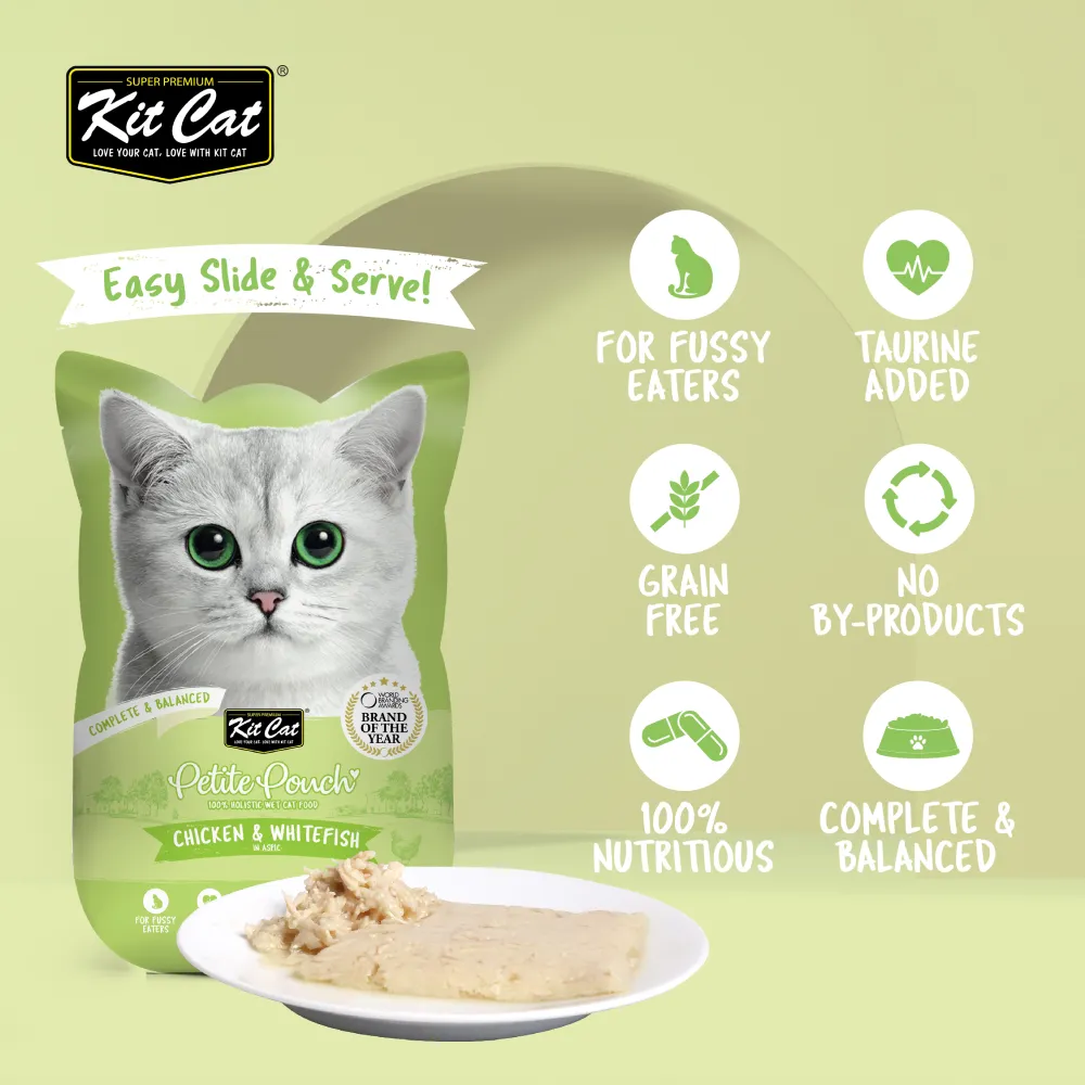 Kit Cat Chicken and Whitefish in Aspic Cat Wet Food