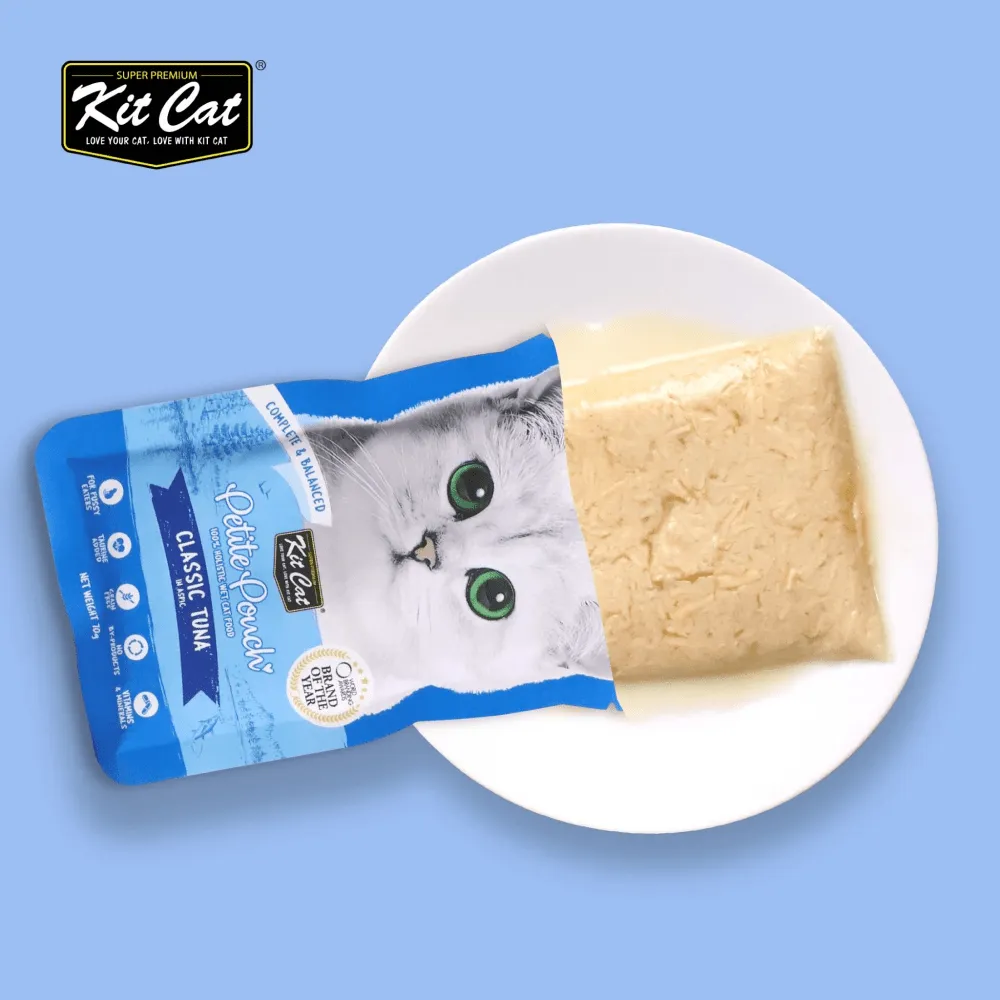 Kit Cat Classic Tuna, Chicken & Tuna and Tuna & Salmon Fish Cat Wet Food Combo
