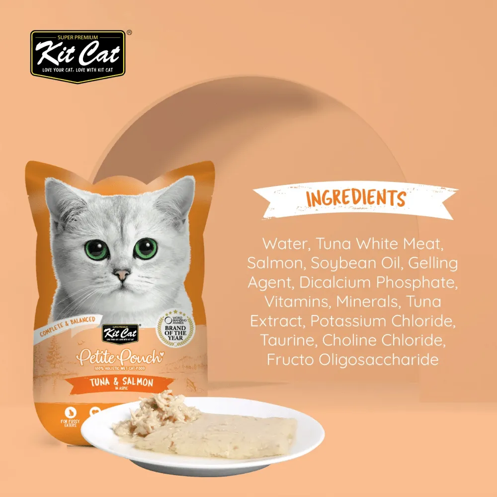 Kit Cat Classic Tuna, Chicken & Tuna and Tuna & Salmon Fish Cat Wet Food Combo