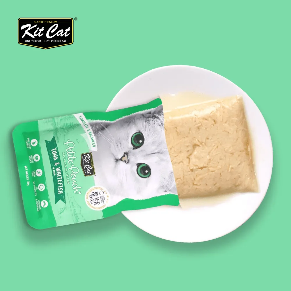 Kit Cat Tuna & White Fish, Chicken & Salmon and Classic Tuna Cat Wet Food Combo