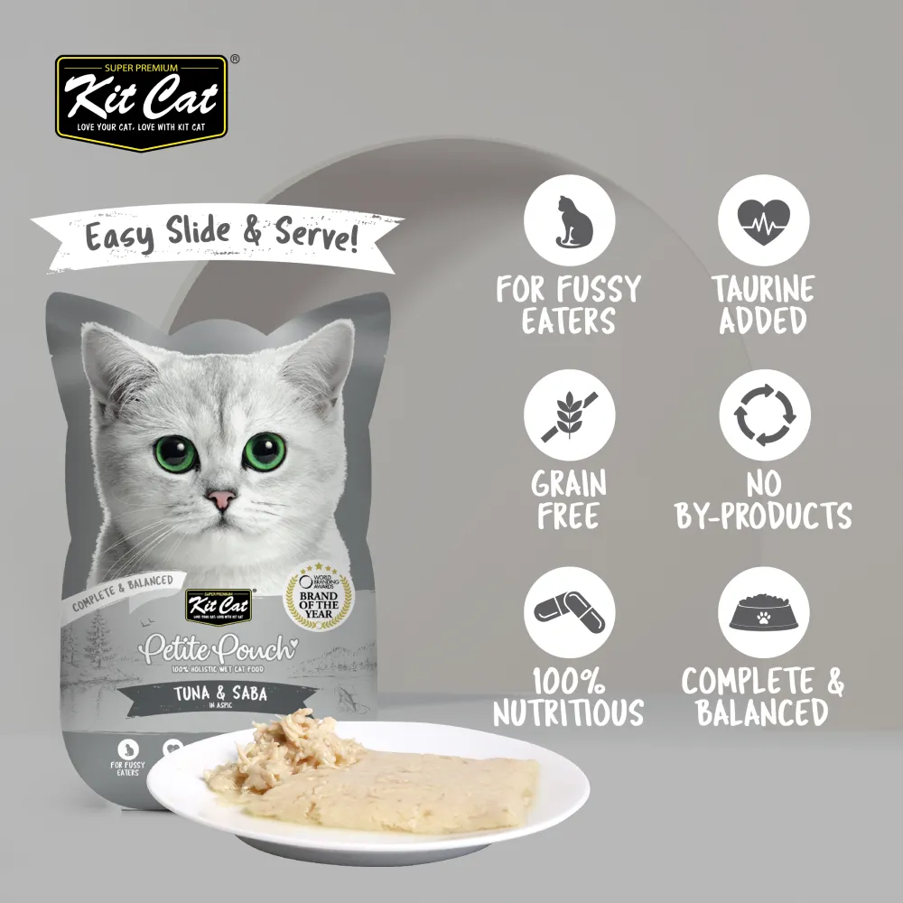 Kit Cat Tuna and Saba in Aspic Cat Wet Food