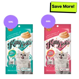 Kitty Licks Tuna and Tuna Salmon Cat Treats Combo