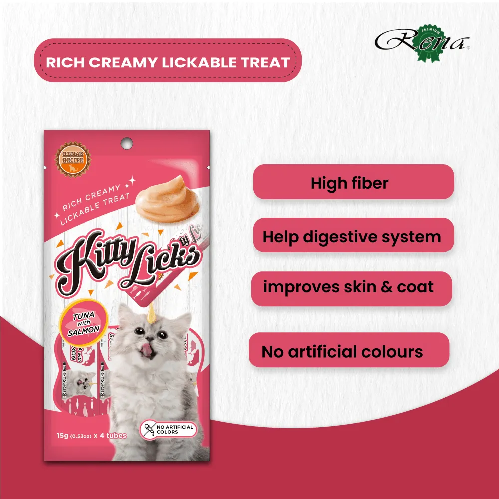 Kitty Licks Tuna and Tuna Salmon Cat Treats Combo