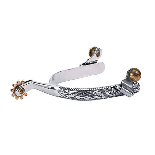 Ladies' Roping Spurs with Engraved Band