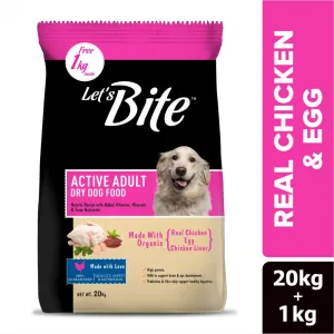 Let's Bite Active Adult Chicken Dry Food for Dogs