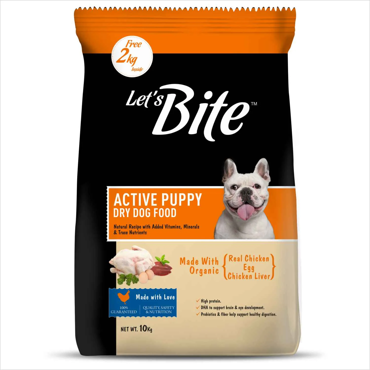 Let's Bite Active Puppy Chicken Dog Dry Food