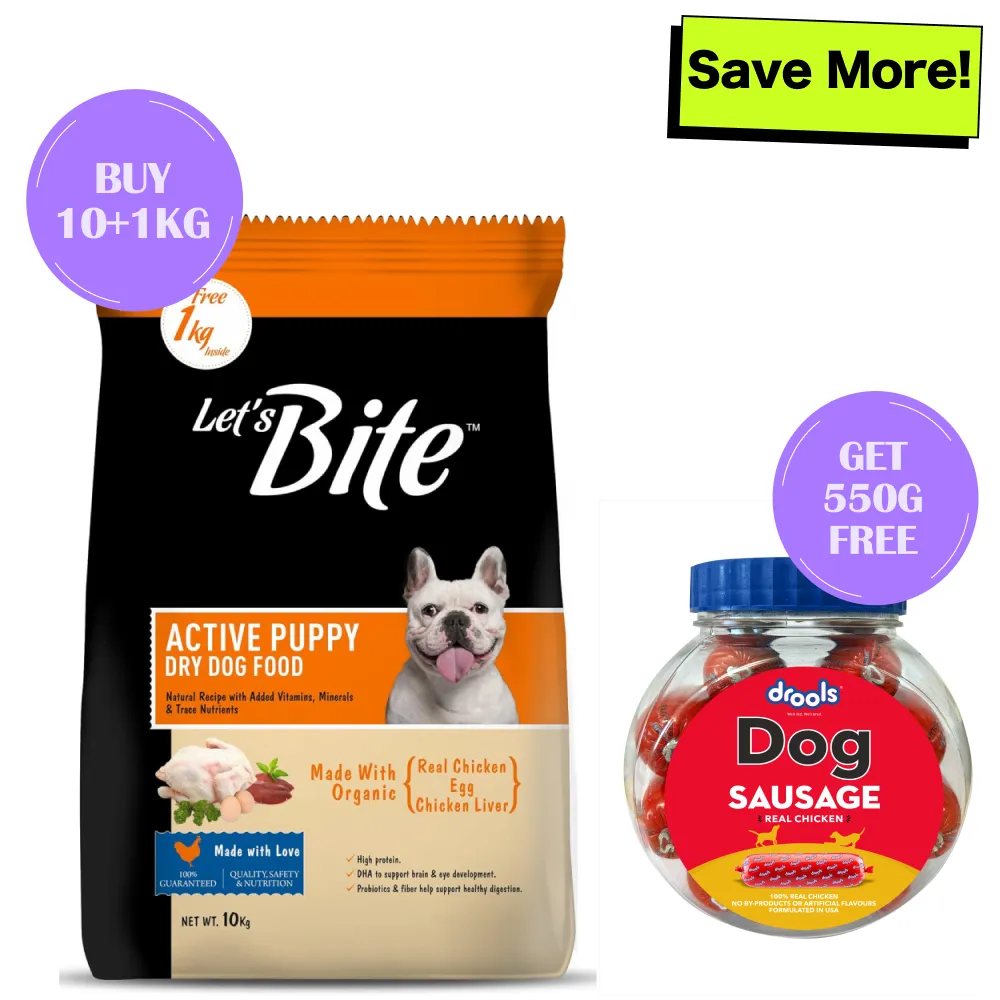 Let's Bite Active Puppy Chicken Dog Dry Food