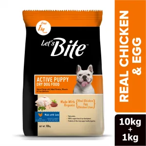 Let's Bite Active Puppy Chicken Dog Dry Food