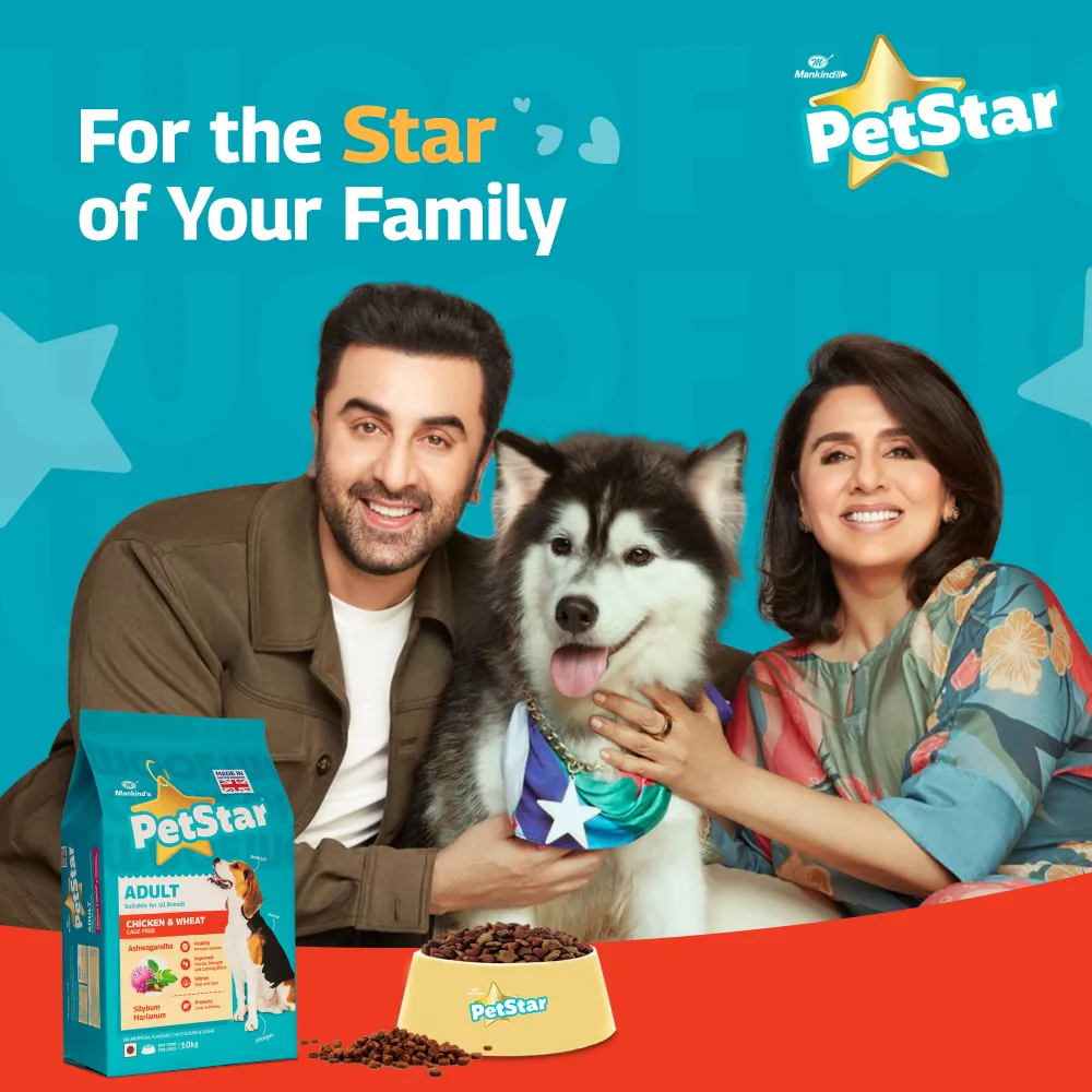 Mankind Petstar Chicken and Wheat Adult Dog Dry Food and Chunky Chicken Gravy Adult Dog Wet Food Combo