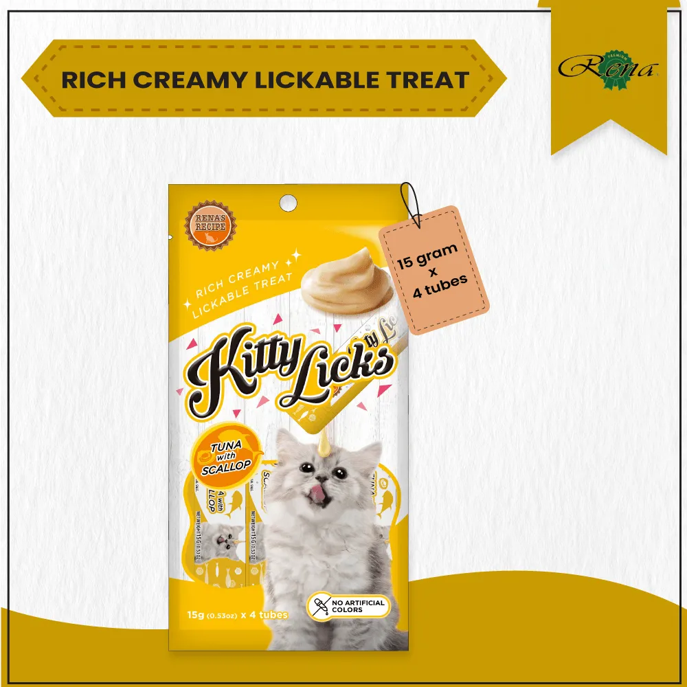 Me O Creamy Chicken & Liver and  Kitty Licks Tuna Scallop Cat Treats Combo