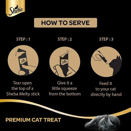 Me O Creamy Chicken & Liver and Sheba Tuna Flavor and Tuna & Prawn Maguro Selection Melty Premium Cat Treats Combo