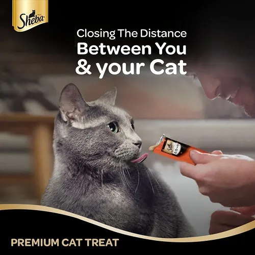 Me O Creamy Chicken & Liver and Sheba Tuna Flavor and Tuna & Prawn Maguro Selection Melty Premium Cat Treats Combo